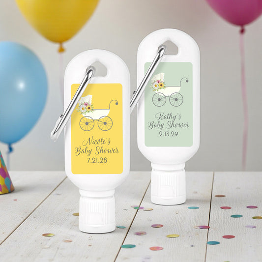 Baby Stroller Personalized Sunscreen with Carabiner (Set of 12)