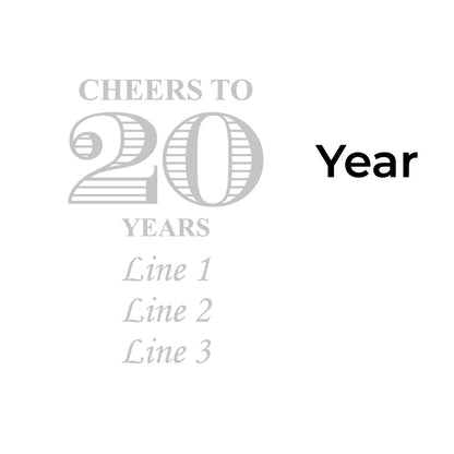 Cheers to Years Personalized Tall Shot Glass (Set of 24)