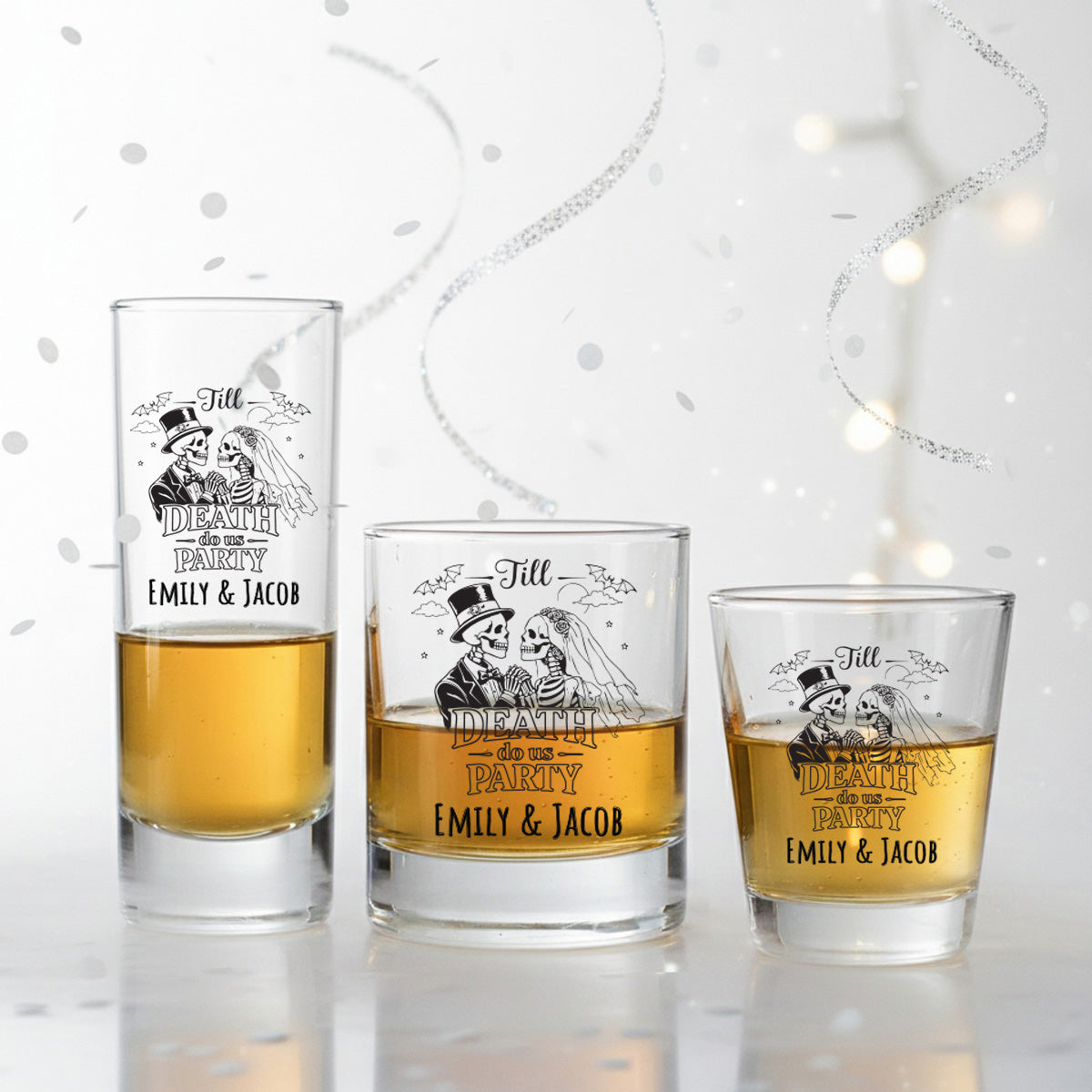 Till Death Do Us Part Personalized Votive Shot Glass (Set of 24)