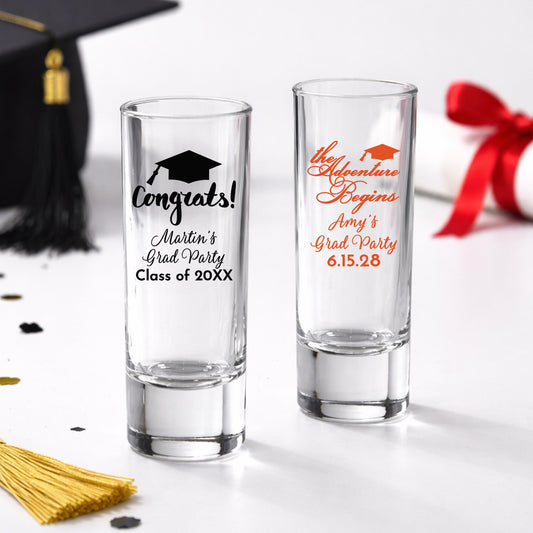 Graduation Personalized Tall Shot Glass (Set of 24)