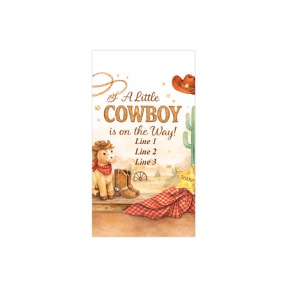 A Little Baby on the Way Wild West Rodeo Personalized Lip Balm Favors (Set of 12)