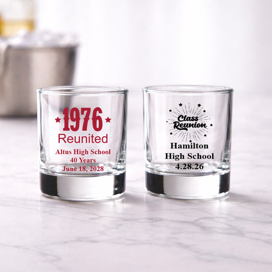 Class Reunion Personalized Votive Shot Glass (Set of 24)