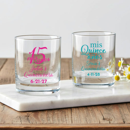 Quinceañera Personalized Votive Shot Glass (Set of 24)