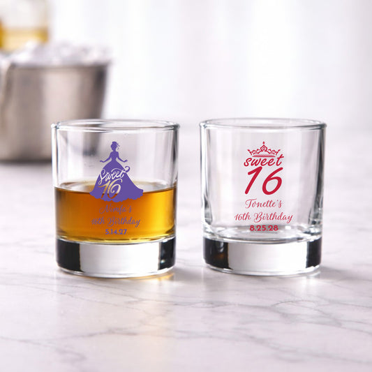 Sweet 16 Personalized Votive Shot Glass (Set of 24)