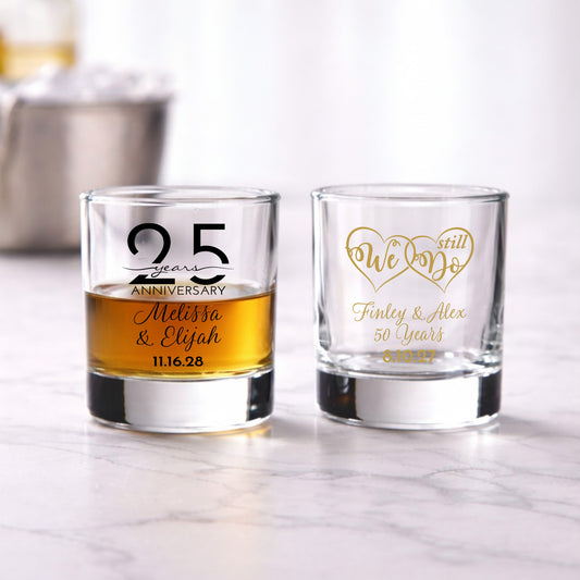 Anniversary Personalized Votive Shot Glass (Set of 24)