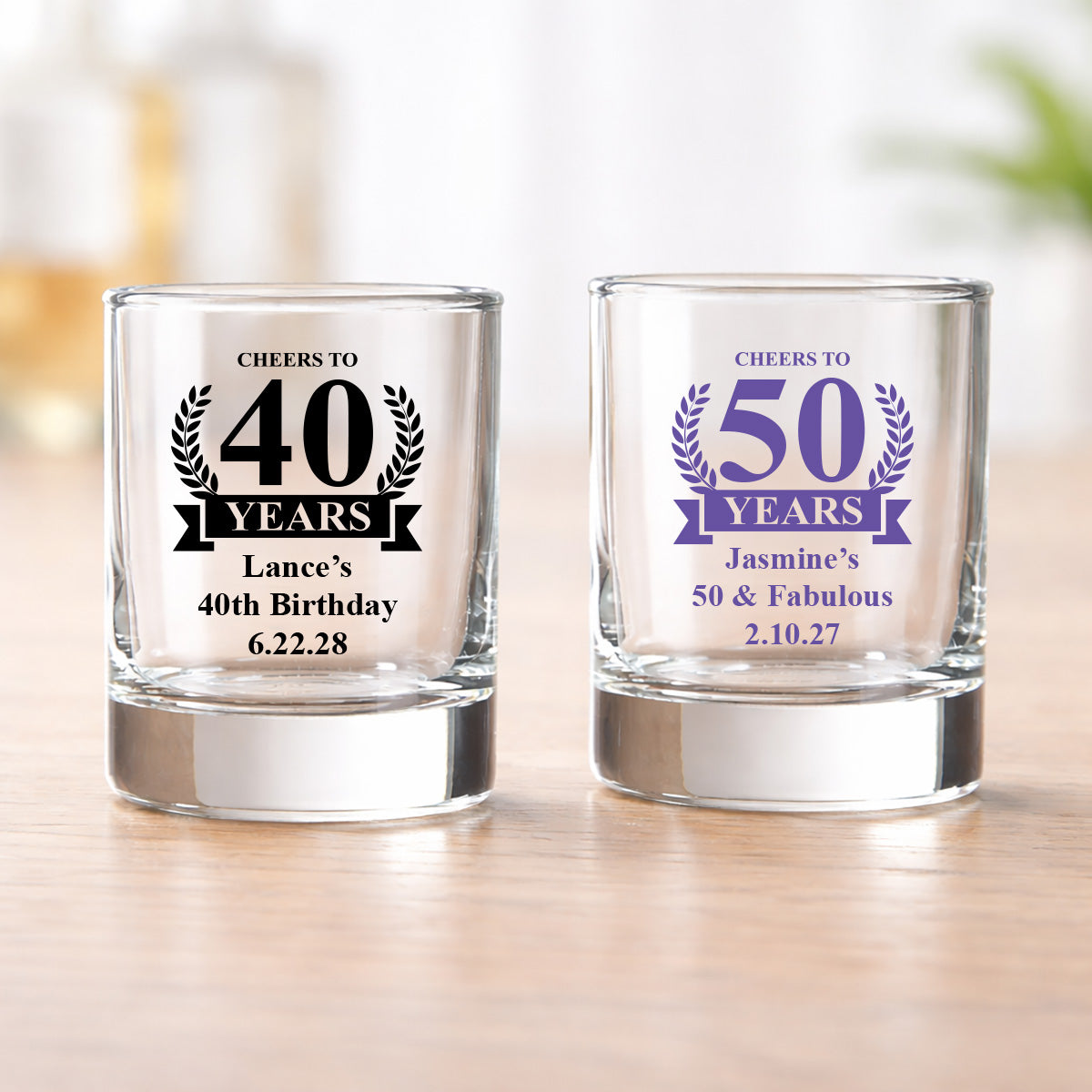 Cheers To Years Personalized Votive Shot Glass (Set of 24)