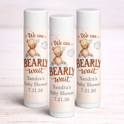 We Can Bearly Wait Personalized Lip Balm Favors (Set of 12)