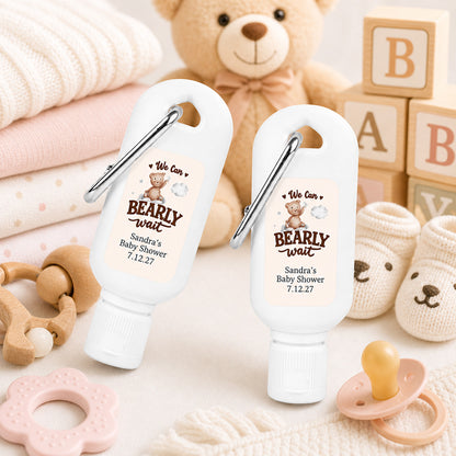 We Can Bearly Wait Personalized Sunscreen with Carabiner (Set of 12)