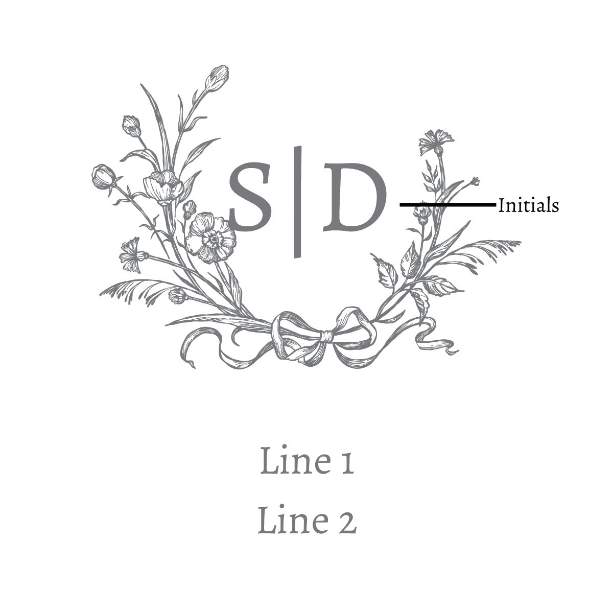 Classic Monogram Personalized Wedding Aisle Runner