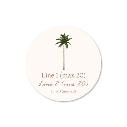 Palm Tree Personalized Welcome Gift Bag , Set of 10