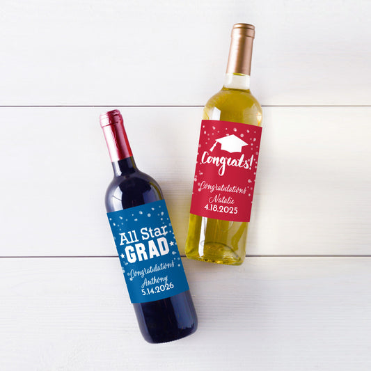 Graduation Personalized Wine Labels (Set of 12)