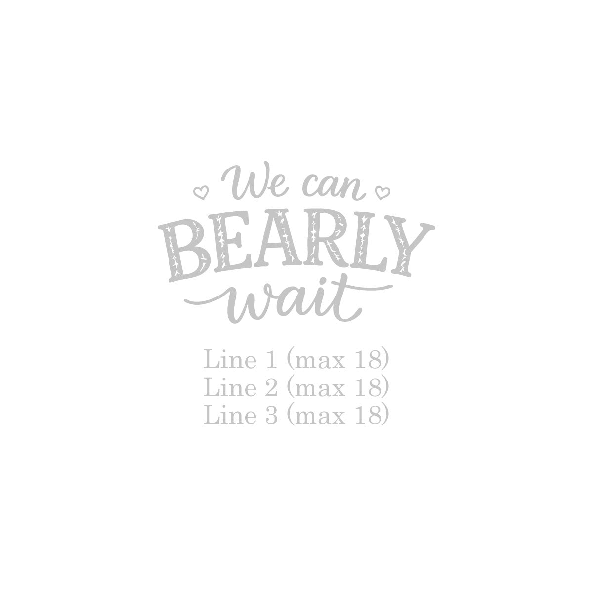 We Can Bearly Wait Personalized 9 oz. Stemless Wine Glass (Set of 24)