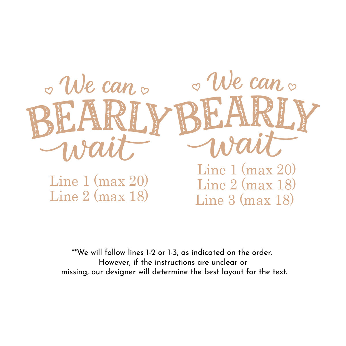 We Can Bearly Wait Personalized Glass Coaster (Set of 24)